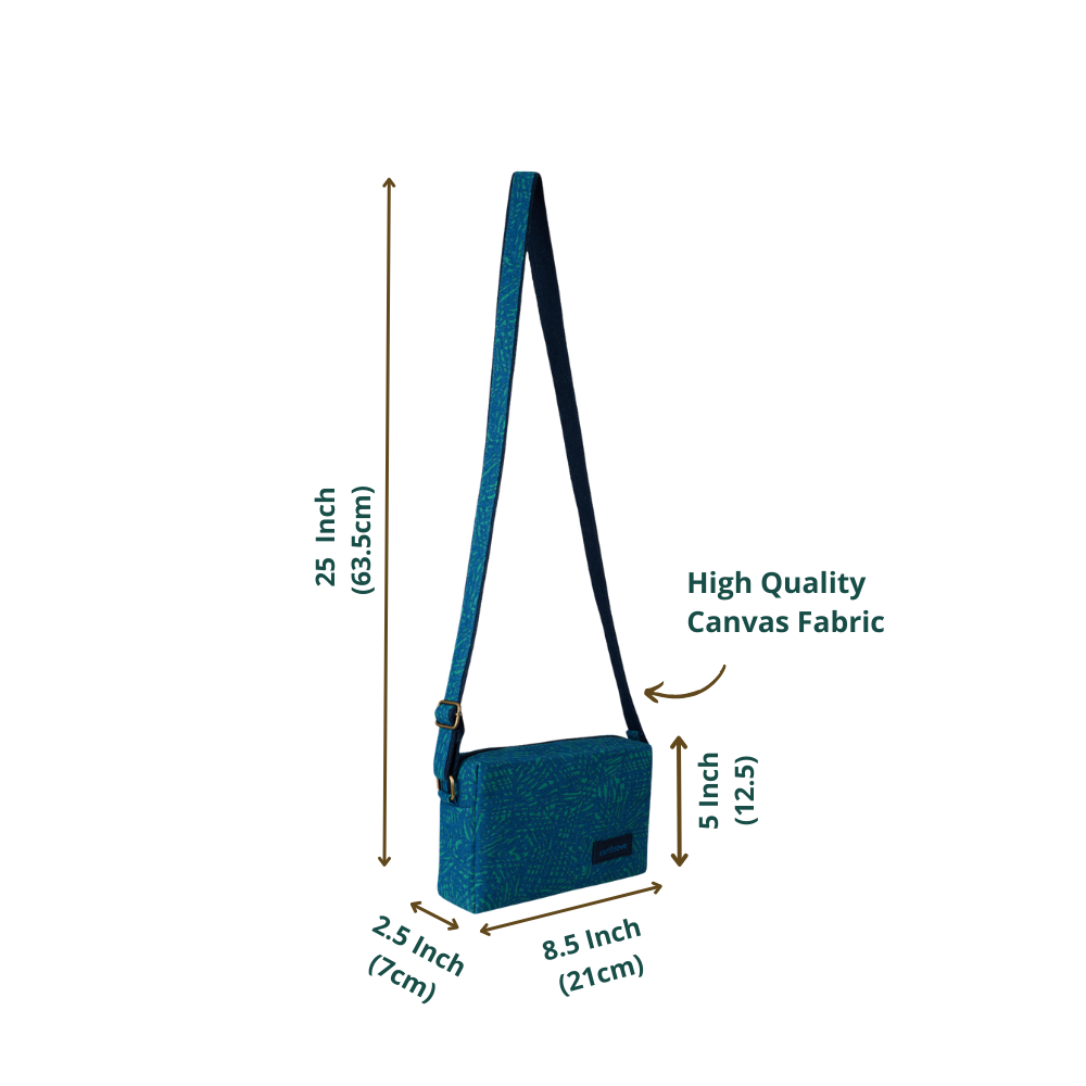 Cotton Premium Sling Bag | Blue Cross Bag