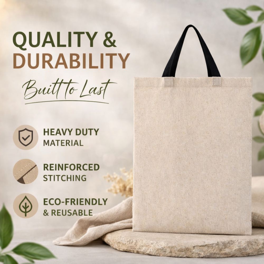 Carry Bag Beige Recycled Cotton 160 gsm