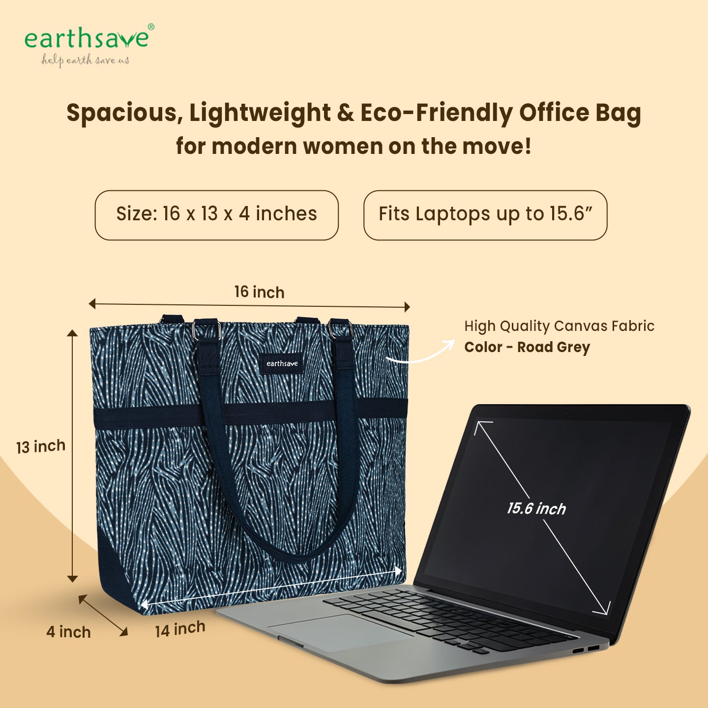 Laptop Hand Bag for Women - Road Blue
