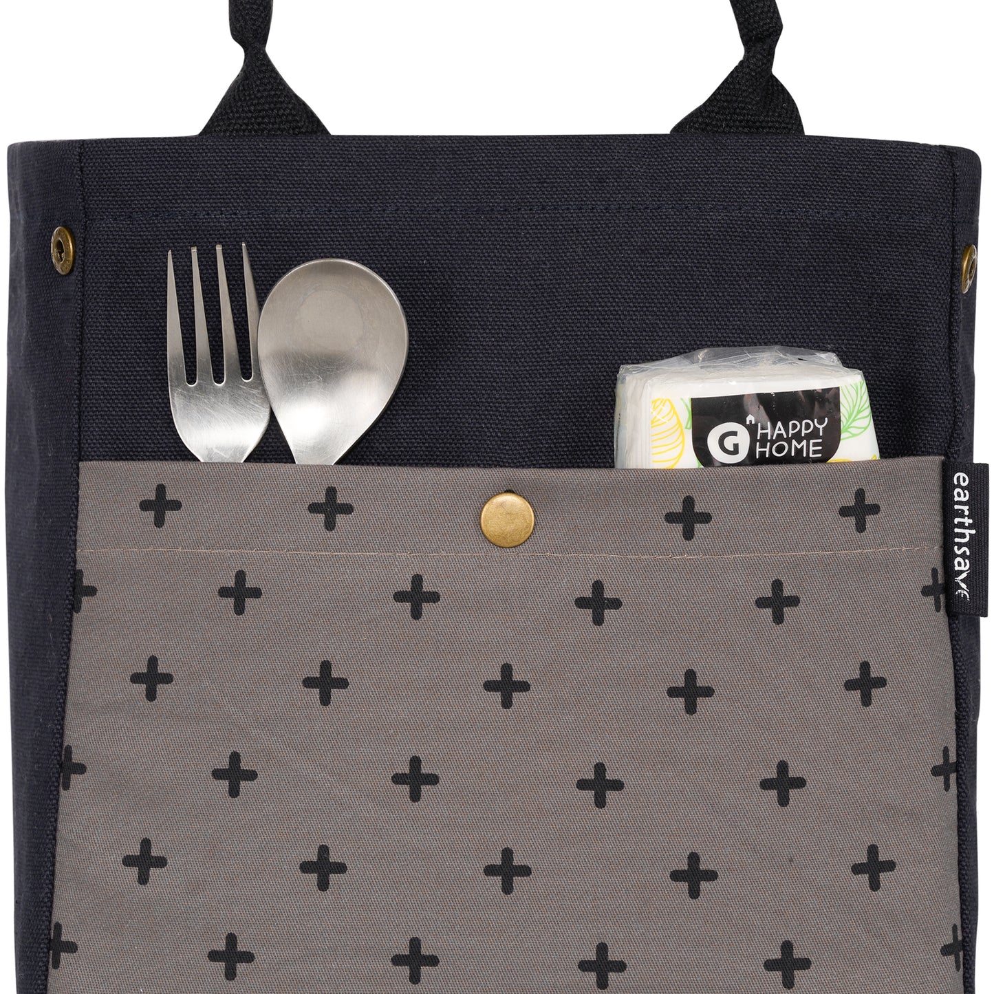 Drawstring Personalised Lunch bag - BLUE/PLUS