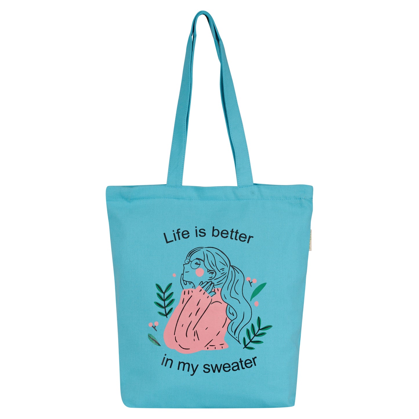 Earthsave Personalised Aesthetic Tote Bag for Women | Life is Better