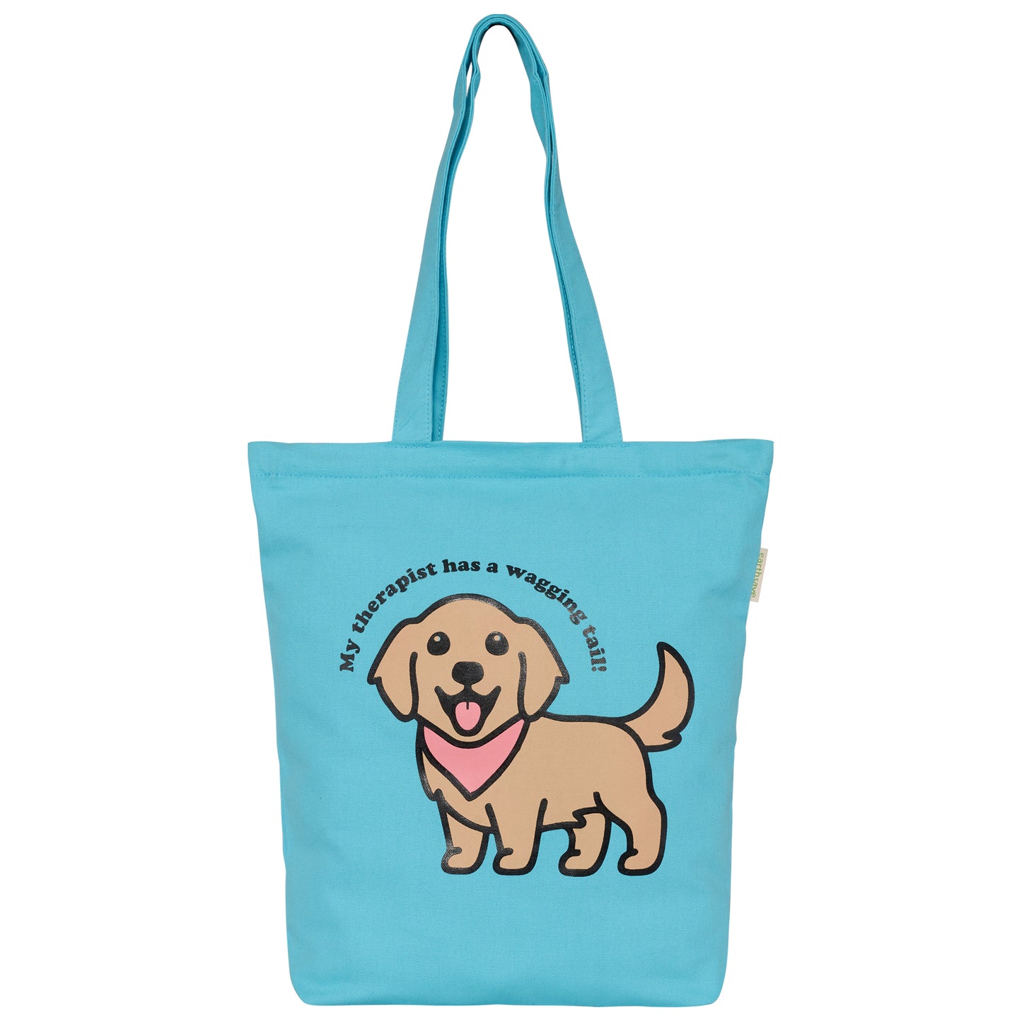 Earthsave Aesthetic Tote Bag for women | Cutest Dog Blue