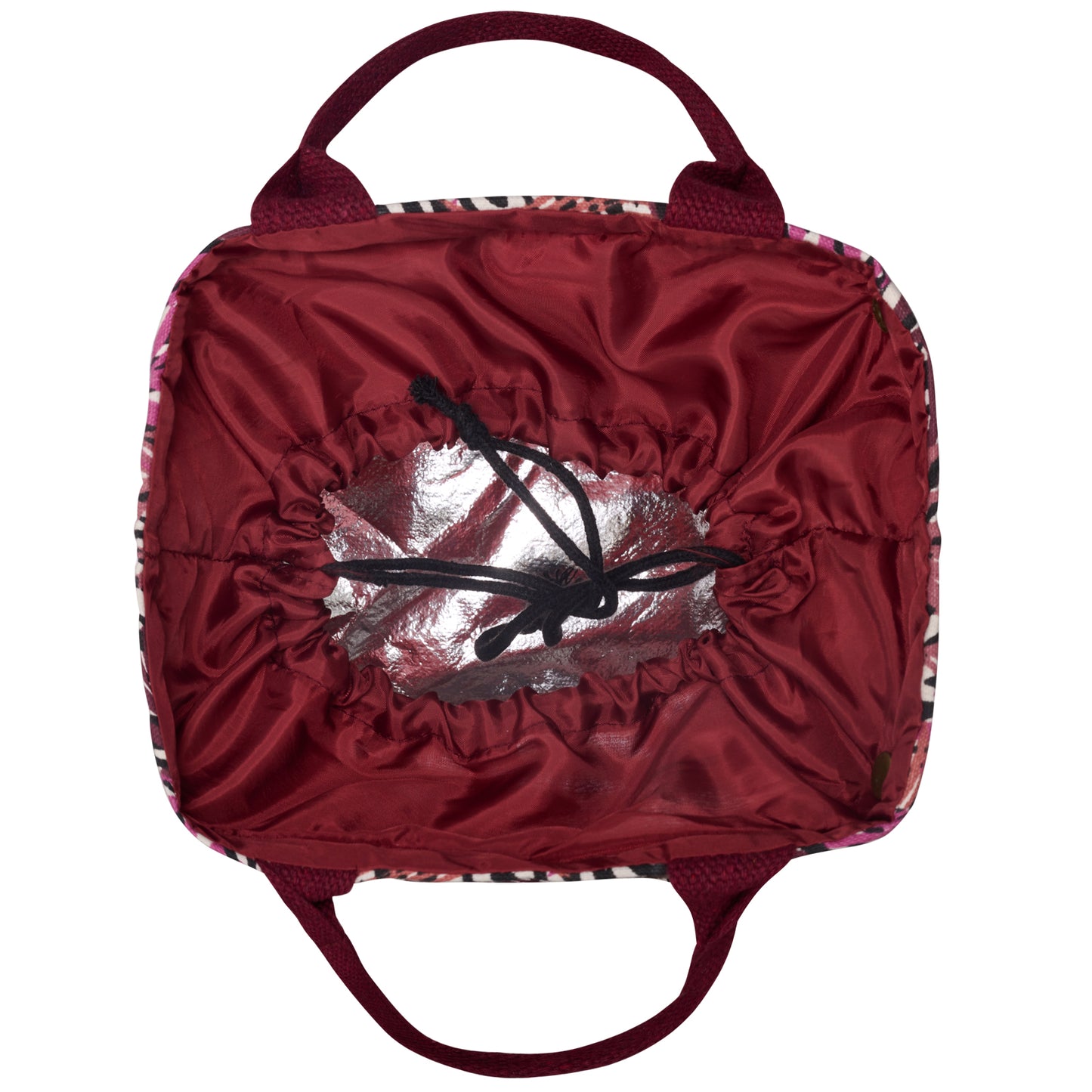 Drawstring Personalised Lunch bag - MAROON/BROWN