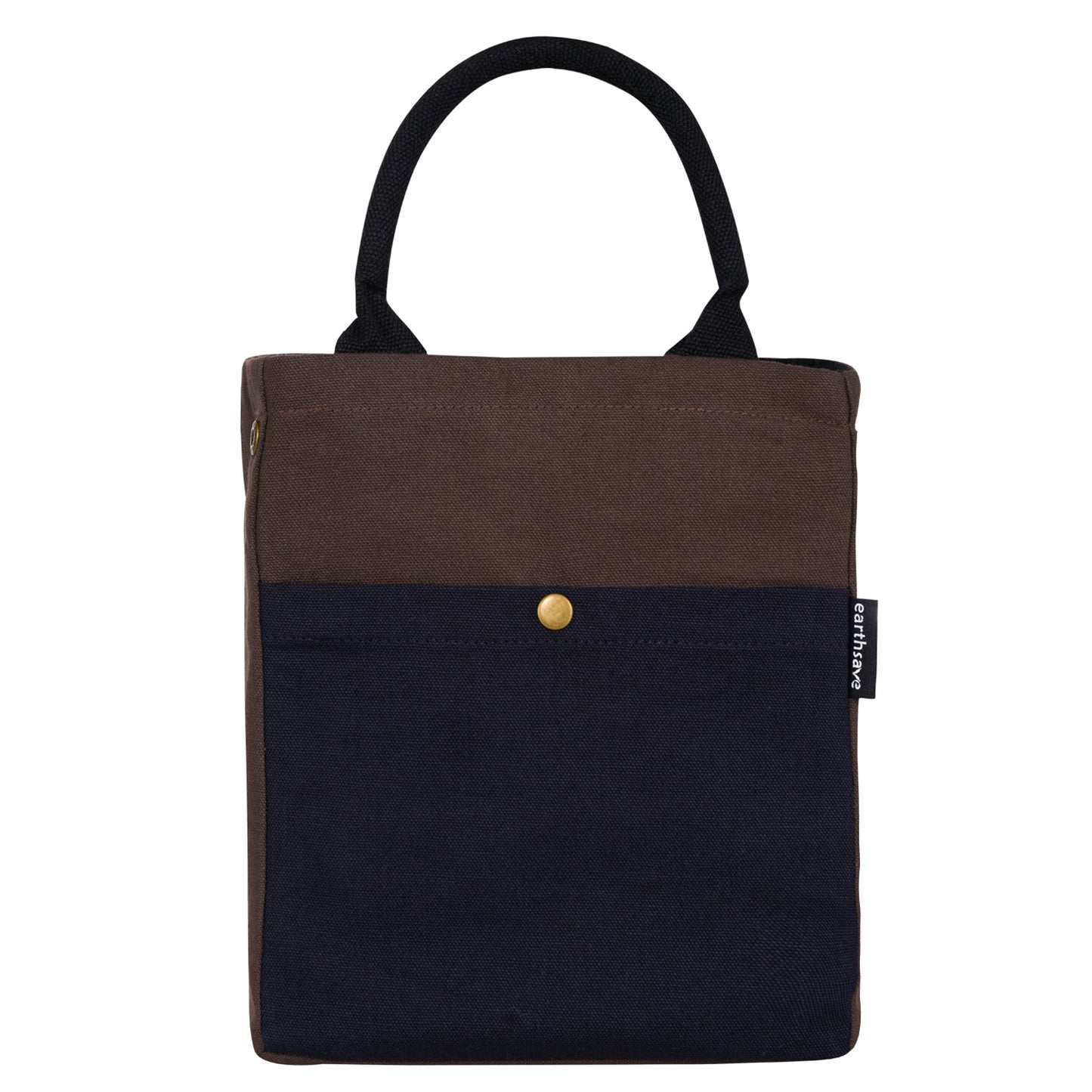 Drawstring Personalised Lunch bag - BROWN/BLUE