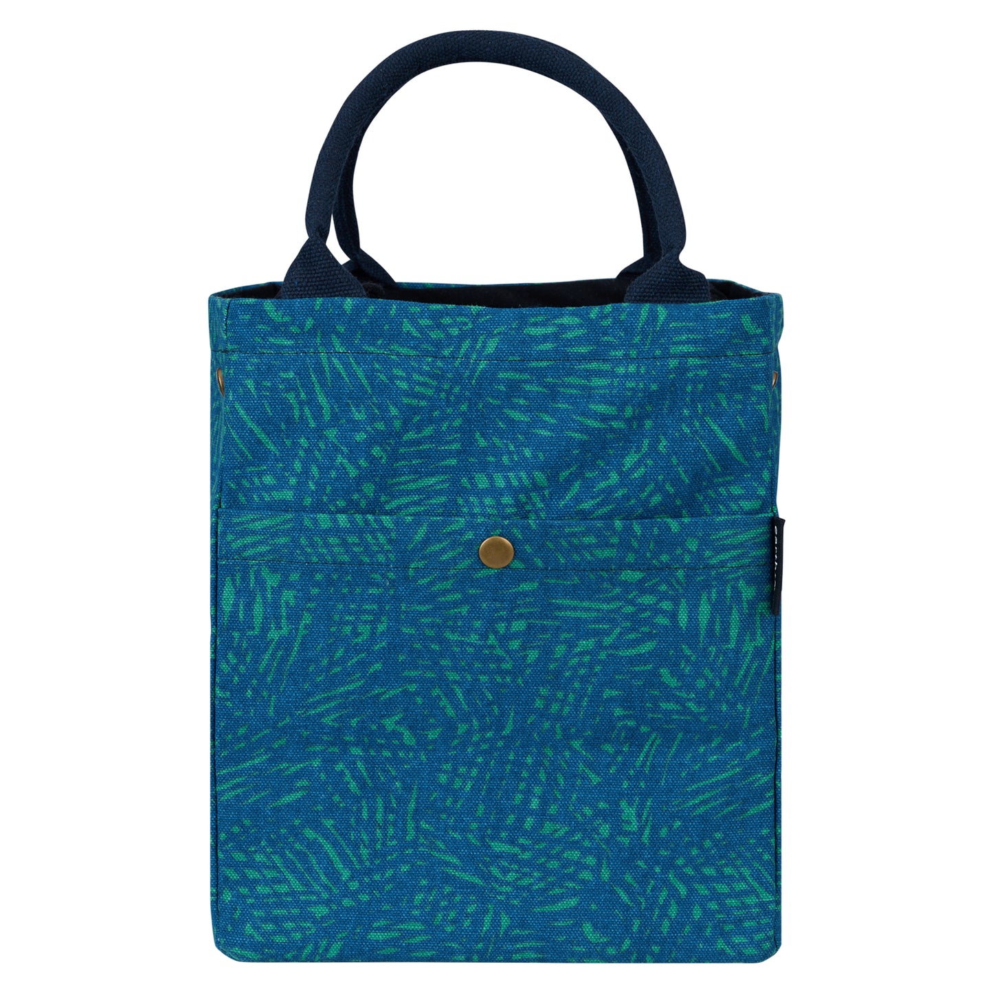 Drawstring Lunch bag - Strokes Blue