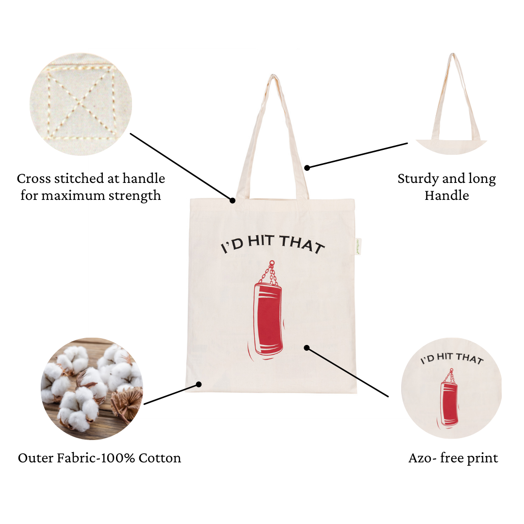 Earthsave Aesthetic Tote Bag for Women | I'd Hit That