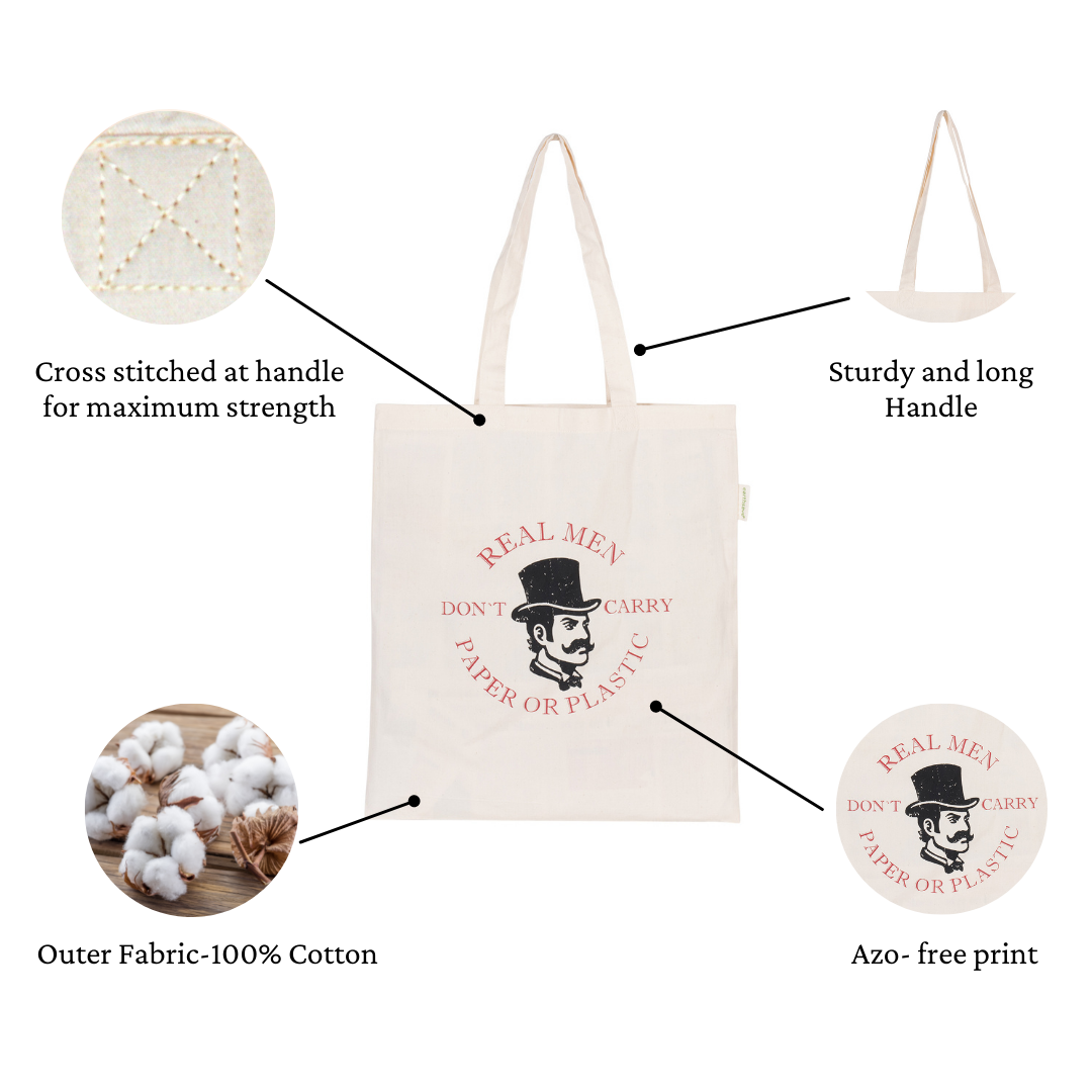 Earthsave Aesthetic Tote Bag for Women | Real Men