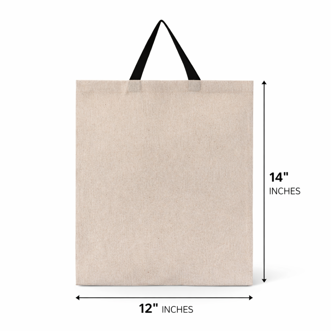 Carry Bag Beige Recycled Cotton 160 gsm