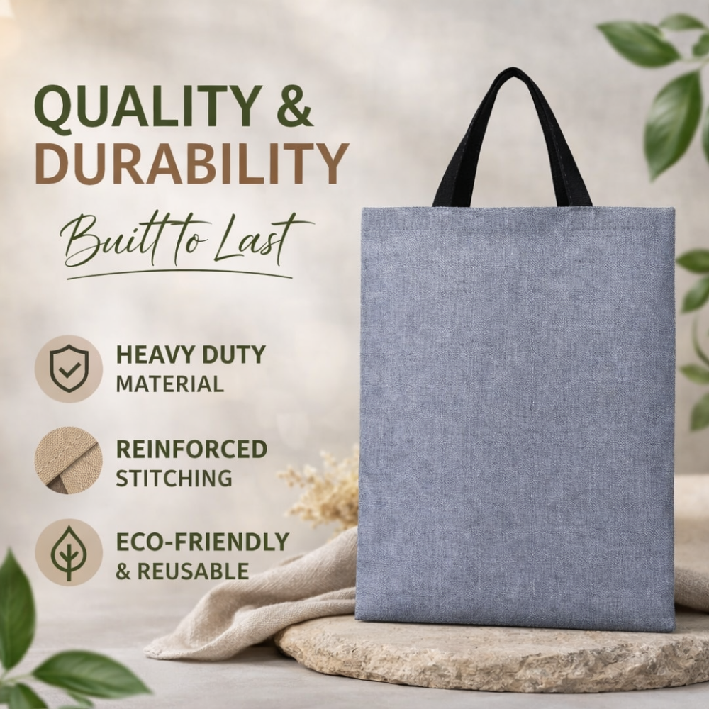 Carry Bag - (Grey Recycled Cotton 140gsm)