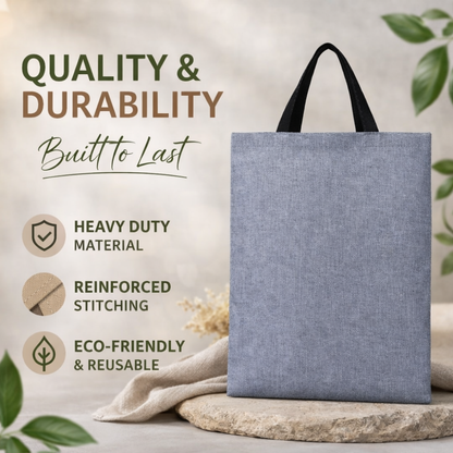 Carry Bag - (Grey Recycled Cotton 140gsm)