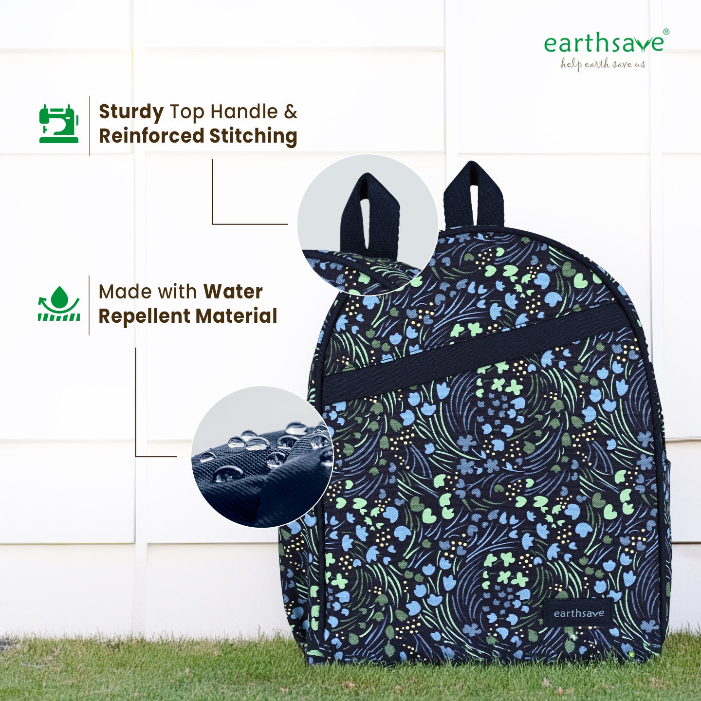 Eco-Friendly Backpack | Crossways blue | Stylish, Spacious & Comfortable