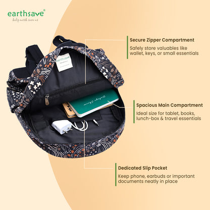Eco Friendly Backpack & Lunch bag Combo | Crossways brown | Stylish, Spacious, and Comfortable