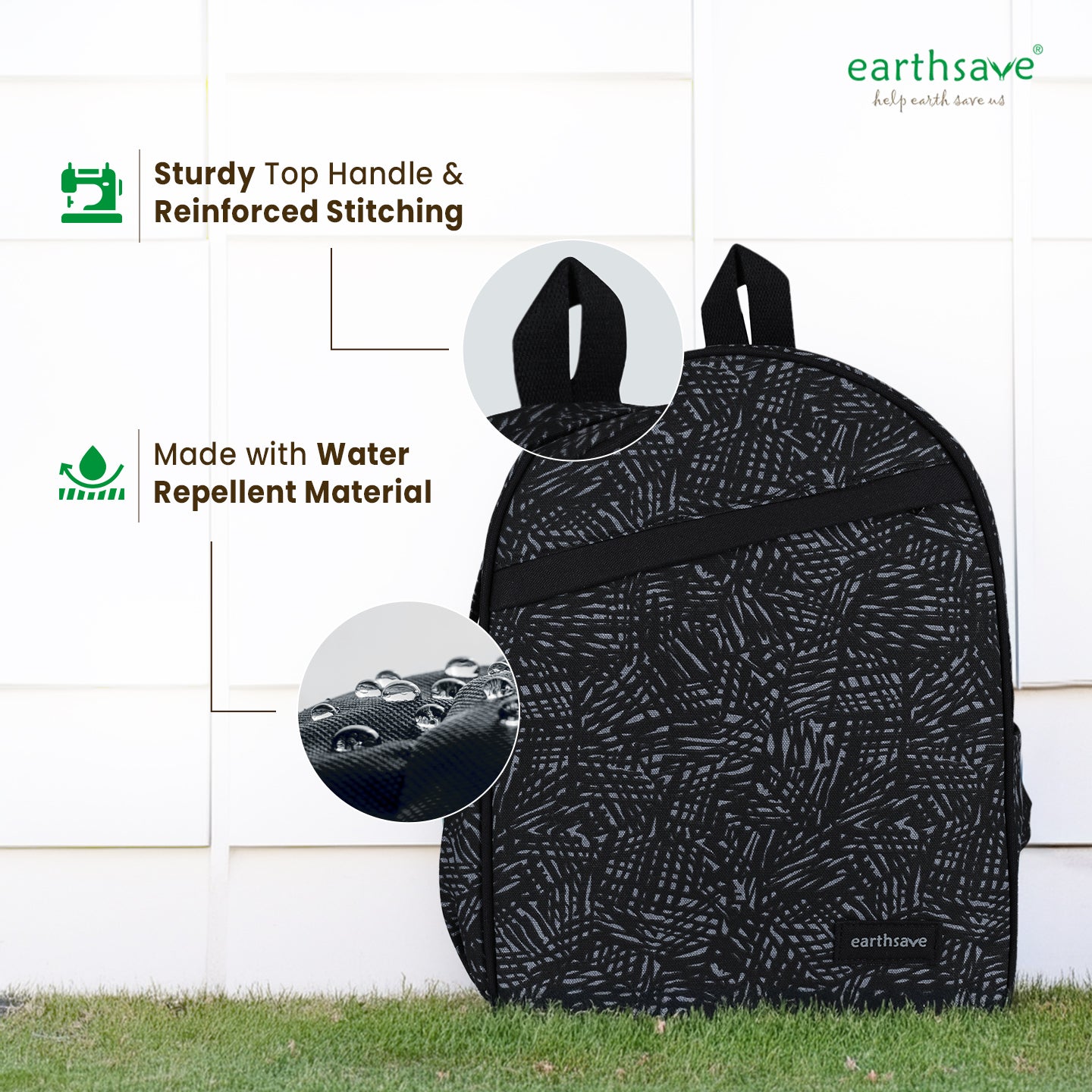 Casual Backpack | Stroke black | Stylish & Trendy Backpack