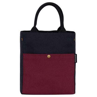 Drawstring Lunch bag - BLUE/MAROON