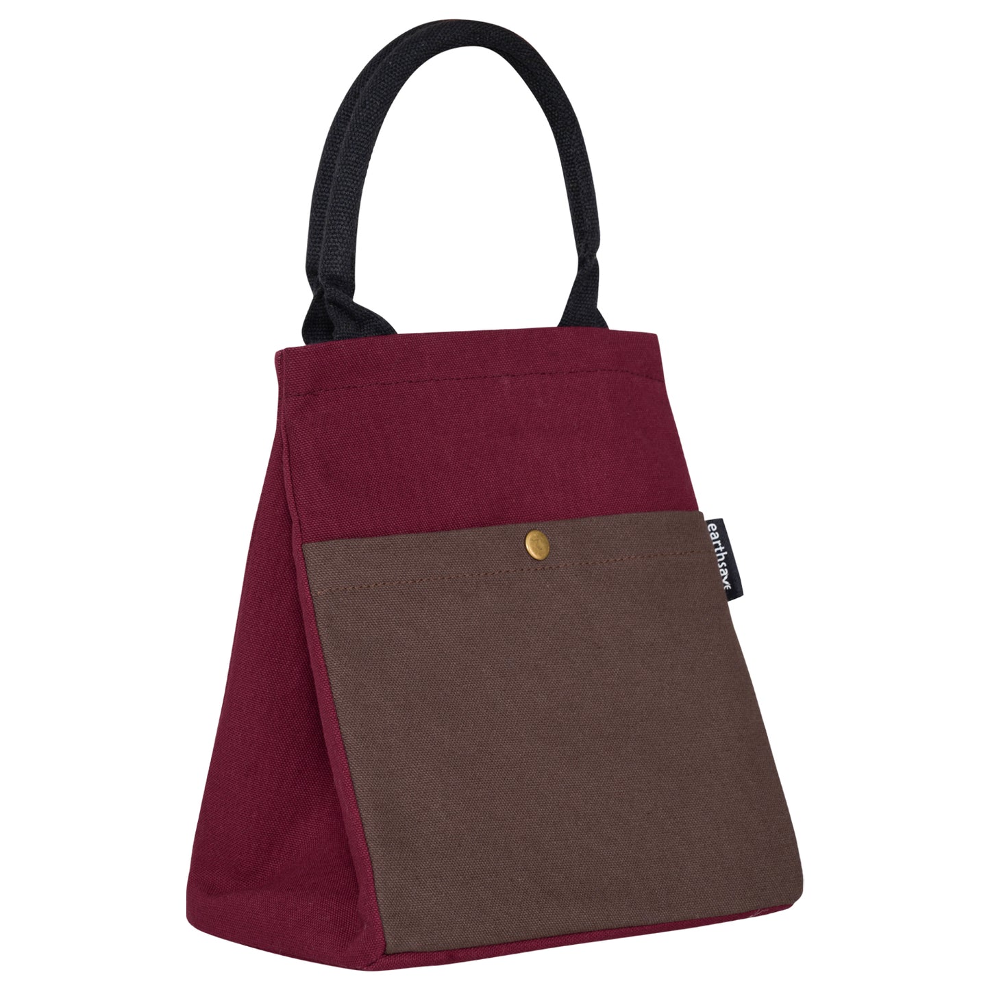 Drawstring Lunch bag - MAROON/BROWN