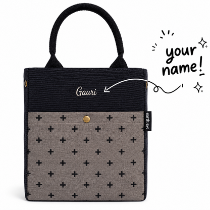 Drawstring Personalised Lunch bag - BLUE/PLUS