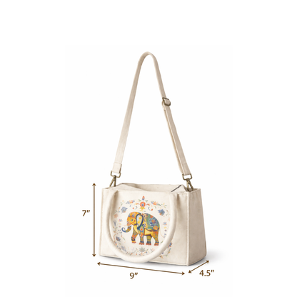 Box Tote Sling Bag "ELEPHANT"