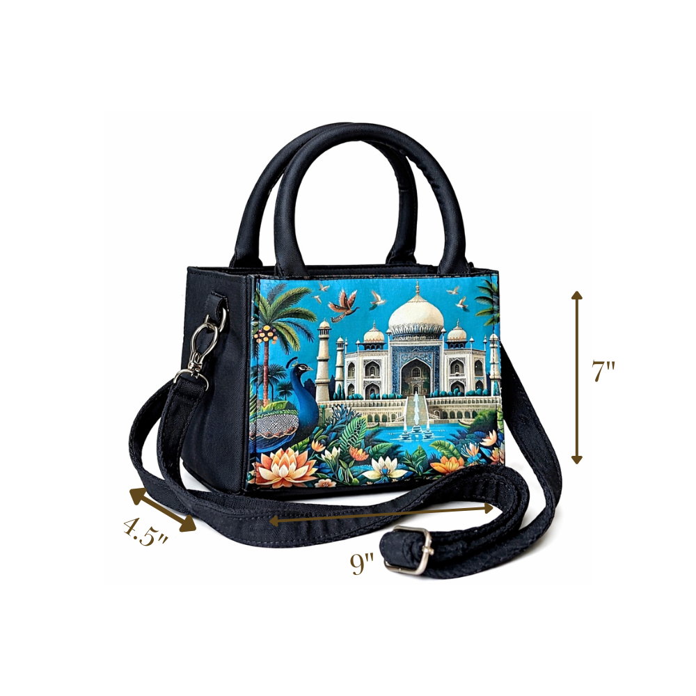 Box Tote Bag sling "TAJ"