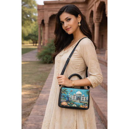 Box Tote Bag sling "TAJ"