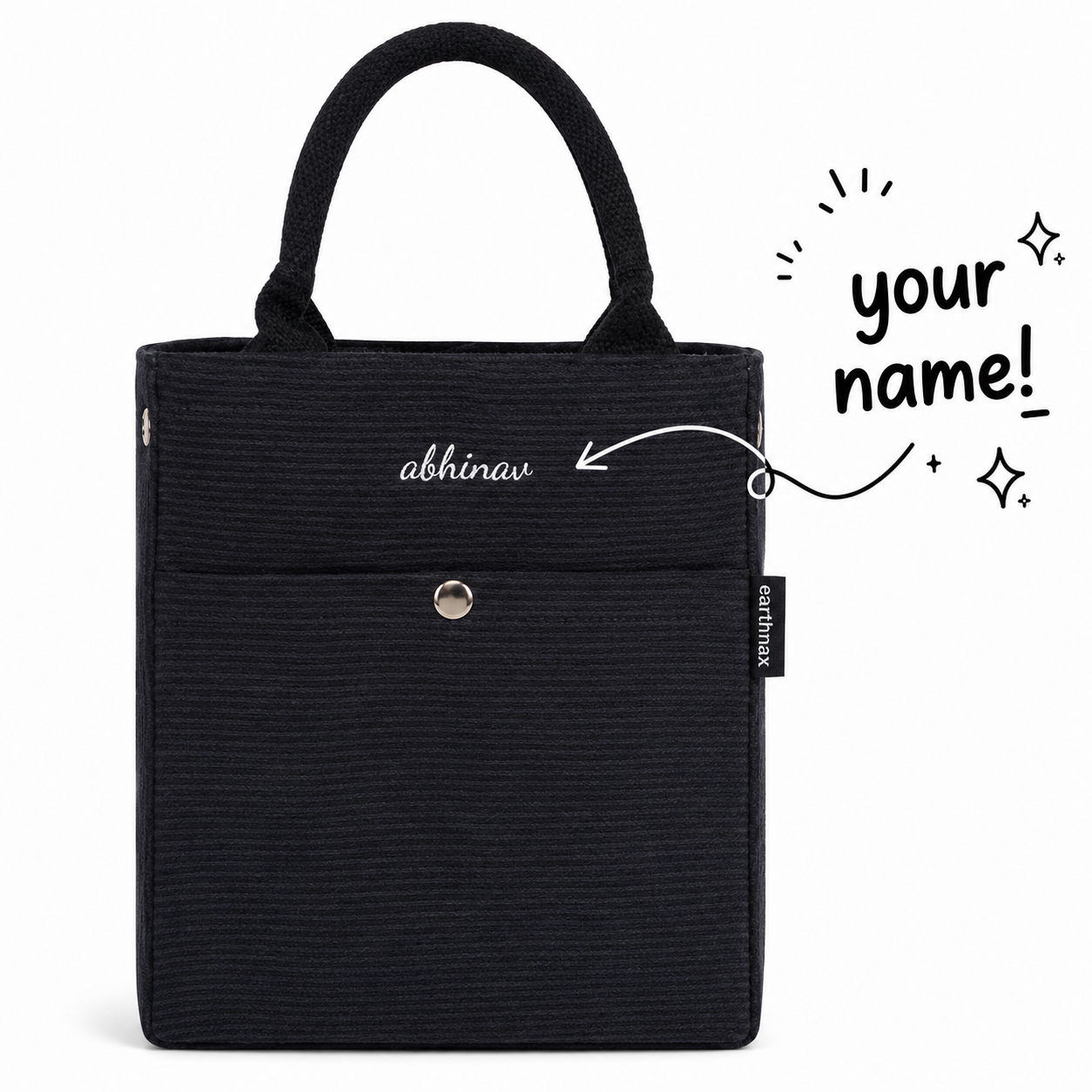 Drawstring Personalised Lunch bag - BLUE